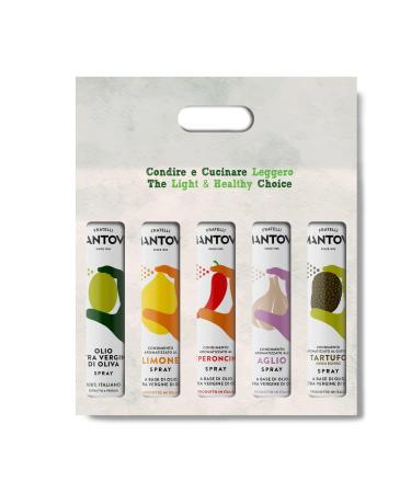 SPRAYLEGGERO SPRAYLEGGERO Pack of 5 x 250 ml: Natives Extra olive oil and flavour with garlic lemon chili black truffle.