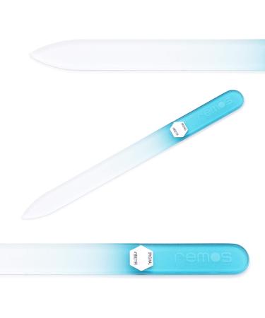 REMOS Tempered Glass Nail File - Double-Sided Turquoise | Professional Quality - Buy Online on GoSupps.com