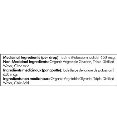 Iodine Drops 650 Mcg - 1 Year Supply - Liquid Iodine Supplement Iodine Drops Solution - Pure Clear Iodine - Vegan Iodine Liquid Drop - 2oz - Buy Online on GoSupps.com