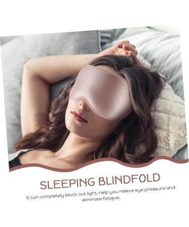 Angoily 3D Blackout Silk Sleeping Mask | Satin Eye Cover for Ultimate Comfort | Sleep Eye Mask with Memory Foam | Travel & Home Use - Pink - Buy Online on GoSupps.com
