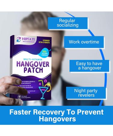 HIPFATE Hangover Relief Patches - 48 Count, Easy to Use & Effective - Buy Online on GoSupps.com