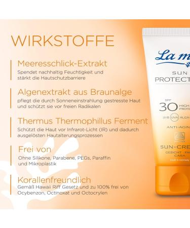 La mer Cosmetics AG La mer Sun Protection Sun Cream SPF 30 Sun Protection for the Face with AntiAgeing Effect Moisturising Sun Cream For All Skin Types 50 ml - Buy Online on GoSupps.com