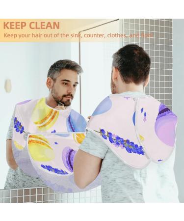 Macaroon Beard Bib Apron - Non-Stick Waterproof Hair Catcher for Men | Perfect Grooming Gift with Suction Cups - Buy Online on GoSupps.com
