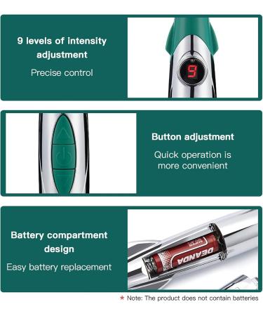 STMKB Meridian Electric Acupuncture Pen - Pain Relief Therapy for Back & Neck | 9 Adjustable Levels - Buy Online on GoSupps.com