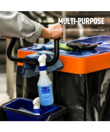 Airbee 16 Oz Plastic Spray Bottles 2 Pack - Professional Empty Spraying Bottles for Cleaning, Plants, Pets - Adjustable Nozzle, Measurements - Mist Water Sprayer - Buy Online on GoSupps.com