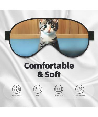Soft Adjustable Bedroom Kitten Eye Mask | Comfortable Sleep Mask for Men & Women - International Shipping - Buy Online on GoSupps.com