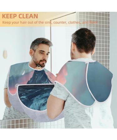 Beard Bib Apron - Mountain Moon Evening Sunset Hair Catcher for Men | Perfect Gifts for Dad & Husband - Fathers Day Anniversary Christmas - Buy Online on GoSupps.com