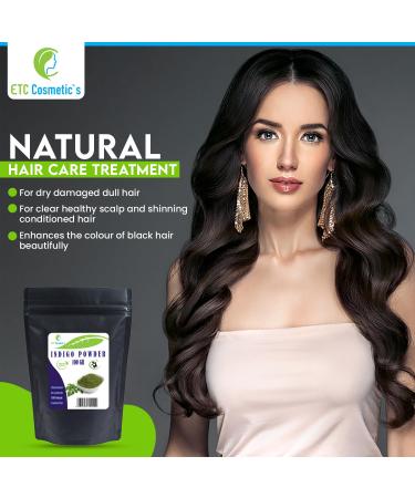 Indigo Powder - 100g Herbal Hair Dye | Natural Black Raven Black & Bluish Black Hair Color | International Shipping Available - Buy Online on GoSupps.com