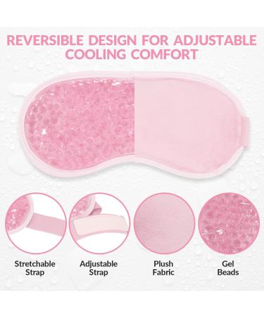 MIVORA Cooling Gel Mask - Hot Cold Therapy for Puffy Eyes, Migraines, Dark Circles - Reusable Sinus Pain Relief - Light Blue-Facebook - Buy Online on GoSupps.com