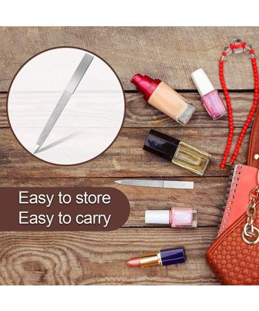 MRNHA 3-Piece Nail File Set Stainless Steel Double-Sided Nail File Buffer File Nail File Suitable for Salon Family and Travel - Buy Online on GoSupps.com