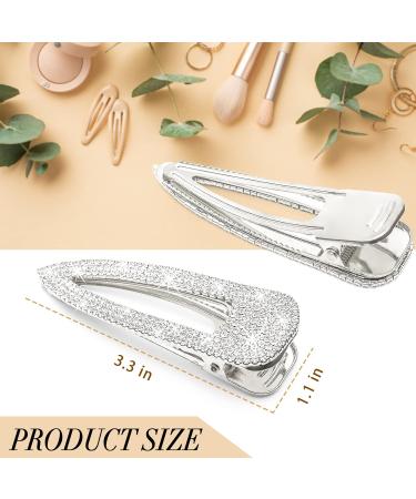 KANPRINCESS 3.3Inch Rhinestones Hair Clips - Silver Hair Accessories for Women, Girls - Perfect for Bridal, Wedding, Prom Parties - 2PCS - Buy Online on GoSupps.com