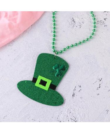 Abaodam Necklaces A Necklace Shamrock Jewelry Bead Pendant Green Beads Necklace Cap Necklace Bead Ireland - Buy Online on GoSupps.com