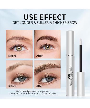 Natural Eyebrow Growth Serum To Grow Brows for Women Fuller Thicker Longer Brows 3ML Plant Extracts Enhancer Visible Growth in 4 Weeks Vegan & Cruelty-Free White - Buy Online on GoSupps.com
