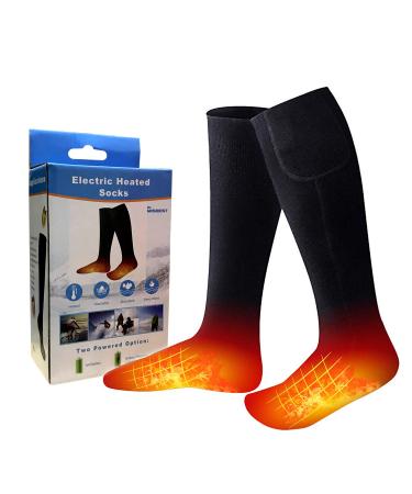 MISBEST Heated Electric Warm Thermal Boot Socks,Rechargeable Battery Powered Winter Foot Warmers,Winter Heating Sox Chronically Feet(Battery not Included) Black