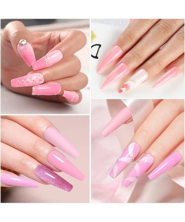 Yueshop 6x 8ml Gel Nail Polish Set - White, Nude, Pink & Glitter | Soak Off UV/LED Polish with Gel Nail Lamp | Manicure Beauty Gifts for Women - Buy Online on GoSupps.com