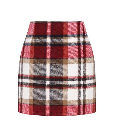 Women's skirt winter boho winter skirt A-line casual rock mini skaters rock fold skirt long skirt solid draped long checkered rock rd1 xxl