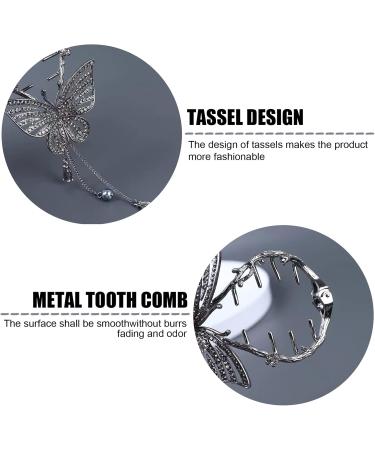 Butterfly Hair Clips for Women Bow Light Luxury Premium Feeling Hairpin Black Bow Hair Pin Sparkling Crystal Stone Braided Hair Clips Tassel Ponytail Buckle Hair Clip for ladies and Girls - Buy Online on GoSupps.com