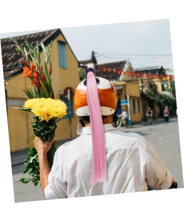 Kisangel 2pcs Helmet Wig Straight Human Hair Wig Helmet Ponytail Braid Ponytail Decorative Helmet Ponytail 44x5cmx2pcs As Shownx2pcs - Buy Online on GoSupps.com