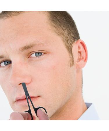 2Pcs Stainless Steel Facial Hair Scissors Set for Men & Women - Nose, Beard, Eyebrow, Eyelash Trimmer - Buy Online on GoSupps.com