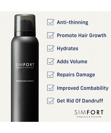 Carbonic Acid Shampoo & Conditioner Set - 5.3oz & 4.2oz for Thicker Stronger Hair Growth - Natural Ingredients No Parabens/Sulfates - Unisex - Buy Online on GoSupps.com