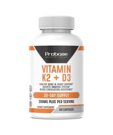 Probase Nutrition Vitamin K2 + D3 60 Capsules 30-Day Supply