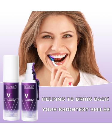 HeroSmile Purple Toothpaste - 2 pcs Teeth Whitening Booster for Bright White Smile - Buy Online on GoSupps.com
