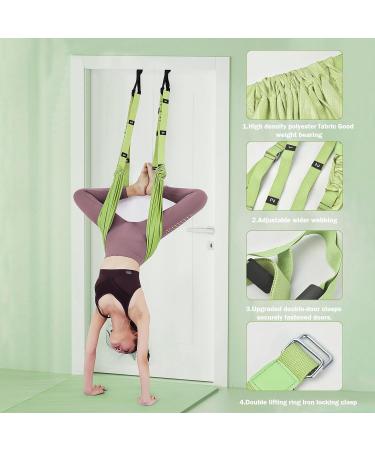 Green Yoga Hammock & Stretching Band - Enhance Flexibility for Yoga Ballet Pilates & Gymnastics | International Shipping Available - Buy Online on GoSupps.com