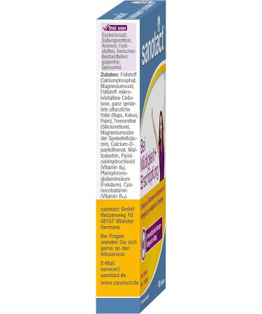 Sanotact B Complex - 40 Anti-Stress Tablets for Fatigue & Exhaustion | High Dose Magnesium Vitamin B12 B6 B2 & Pantothenic Acid (2 Packs) - Buy Online on GoSupps.com