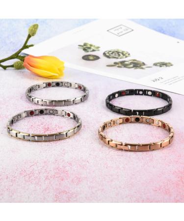 Sovay Lymph Drainage Magnetic Tape Wristband | Therapeutic Slimming Bracelet for Blood Circulation - Rose Gold - Buy Online on GoSupps.com
