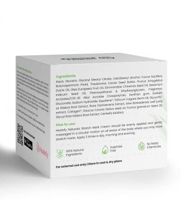 Healoofy Naturals Stretch Mark Cream Powered with bio actives | For Pregnancy | Scar removal and Moisturizing Cream Stretch Mark removal for Stomach thighs & all body parts (200G Pack of 2) - Buy Online on GoSupps.com