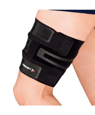 Zamusuto (ZAMST) Thin Supporter for Thighs FILMISTA Thigh (Firumisuta Sai) Black L Size 377803
