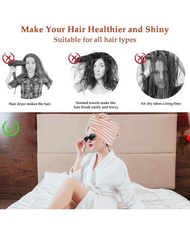 3 Pack Ultra Soft Hair Towel Wraps for Women - Anti-Frizz, Super Absorbent, Perfect for Curly, Long & Thick Hair - Pink, Blue & Grey - Buy Online on GoSupps.com