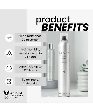 Kenra Volume Spray 25 Bundle 50% | Super Hold Finishing & Styling Hairspray | Flake-free & Fast-drying | Wind & Humidity Resistance | All Hair Types | 11.5 oz. (Bundle) - Buy Online on GoSupps.com