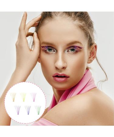 Colored Lash Extensions - 120 Pcs Wispy DIY Rainbow Eyelashes Kit | 14/16mm Mixed Colorful Lashes for Beginners - Buy Online on GoSupps.com