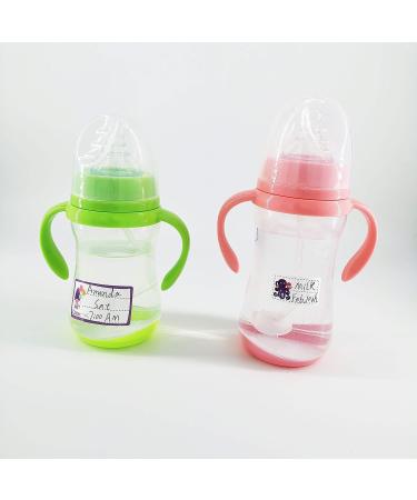 Baby Bottle Labels Daycare Waterproof Assorted Sizes & Colors (82pcs) - Dishwasher Safe & Write-On Self-Laminating - BPA-Free - Buy Online on GoSupps.com