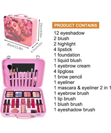 Coffret De Maquillage Pour D butantes Rouge L vres Imperm able Cosm tique | Trousse De Maquillage Portable Et Imperm able - Pour D guisement Adolescents Femmes M res Grands-M res Anniversaire Specta - Buy Online on GoSupps.com