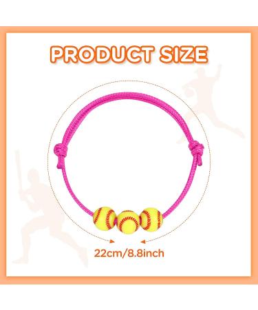 20Pcs Softball Charm Bracelets - Adjustable Inspirational Sport Wristbands for Women - Ideal Softball Party Favors & Gifts for Players - Buy Online on GoSupps.com