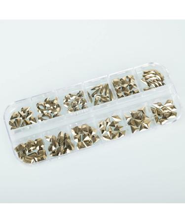 MAEXUS Nail Art Rhinestones Set with Tweezers and Drill Pen - Golden | DIY and Professional Nail Craft and Makeup - Buy Online on GoSupps.com