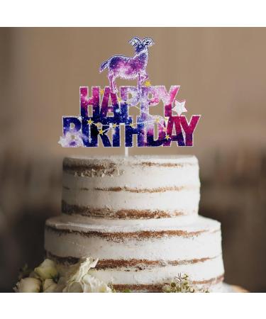 Constellation Aries Happy Birthday Cake Topper - Galaxy Star Aries Themed Birthday Party Cake Topper - Constellation Aries Cake Decoration For Boys Girls - Buy Online on GoSupps.com