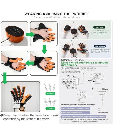 Hand Fution Rehabilitation Robot Gloves Arthritis Gloves Hand Exercise Rehabilitation Equipment Therapy Physical Stroke Finger Splint Assistive Gloves Orange Left M Orange Left M - Buy Online on GoSupps.com