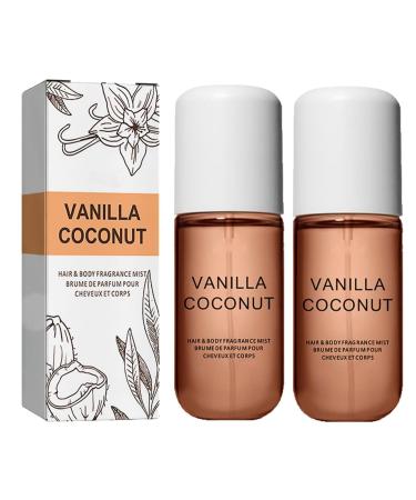 Vanilla Coconut Perfume Vanilla Skin Perfume Vanilla Coconut Hair And Body Perfume Vanilla Coconut Hair And Body Perfume Spray (2pcs)