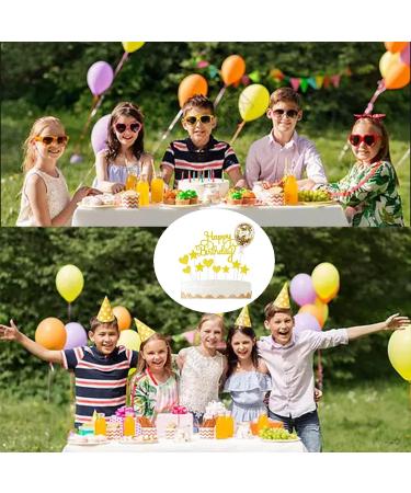 Happy 50th Birthday Cake Toppers Blue Personalised for Men Women Him Her 6 Star 5 Heart Customised 50th Birthday Cupcake Cake Toppers Decoration for 50th Bithday Party Happy Birthday Sign for Cake - Buy Online on GoSupps.com