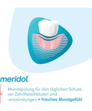 Meridol Gum Protection Mouthwash - Alcohol-Free Antibacterial Care for Healthy Teeth & Gums - 8 Pack (4 x 400ml Bottles) | International Shipping Available - Buy Online on GoSupps.com