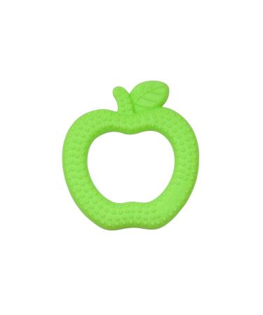 green sprouts Fruit Teether made from Silicone | Soothes gums & promotes healthy oral development | Soft  flexible silicone eases pain  Easy to hold  gum  & chew  Dishwasher safe Apple