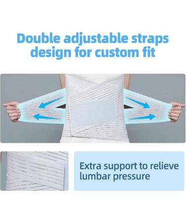 Buy Lumbar Support Belt for Lower Back - Widened 32 cm Compression Wrap for Women & Men | Breathable Decompression Support Bandage - Buy Online on GoSupps.com