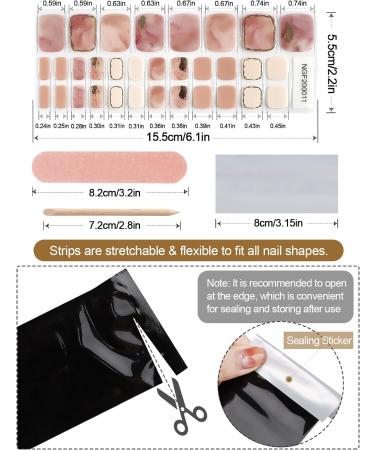 EBANKU 32 PCS Gel Nail Strips Toeail Wraps with Nail File - UV/LED Lamp Required - Buy Online on GoSupps.com
