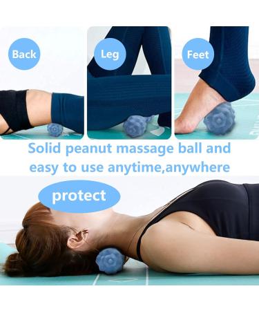 Shop Hju Twinball Neck Peanut Self-Massage Balls - Relieve Muscle Pain with Duo Fascia Ball - Blue | International Shipping - Buy Online on GoSupps.com