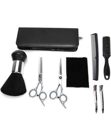 Professional Hair Cutting Thinning Scissors Salon Apron Hair Sweeping Brush Tool Set for Various Hair Types - Buy Online on GoSupps.com