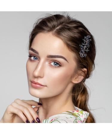 Luxshiny Rhinestone Bride Hair Comb Vintage Flower Side Hair Clip Bridal Hair Accessories for Women Girls Bridal - Buy Online on GoSupps.com