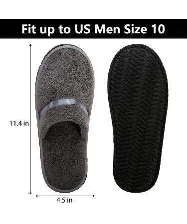 Youeon Men's Spa Slippers - 8 Pairs Non-Slip Disposable Coral Fleece Guest House Slippers - Buy Online on GoSupps.com
